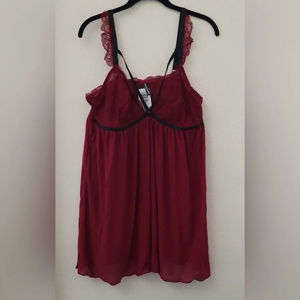Torrid Strappy Lace & Mesh Babydoll Chemise - Picture 5 of 11